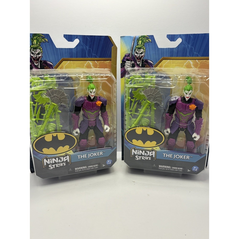 (2) Pack Lot - DC Ninja Strike The Joker 6" Action Figure With Accessories (NEW)